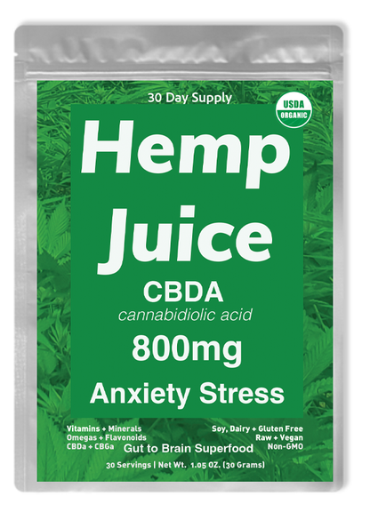 100% Hemp Juice CBDA/ Natural 30 and 60 Day