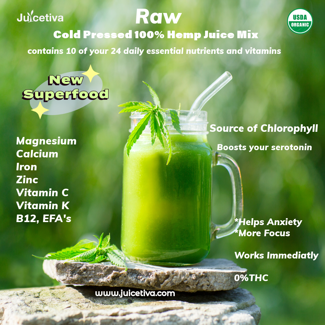 100% Hemp Juice CBDA/ Natural 30 and 60 Day