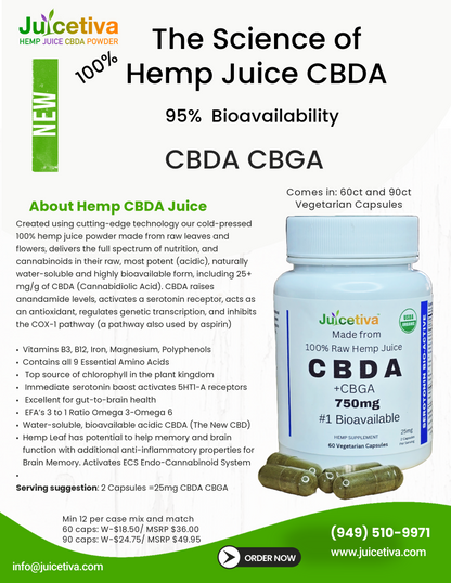 Hemp Juice 60 CBDA 25mg/2 Capsules